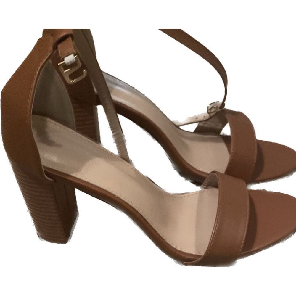 Sexy Retro 90s Cognac Block Heels